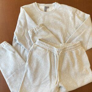 Sweaty Betty Grey Sweatsuit - Crewneck Sweatshirt and Sweatpants